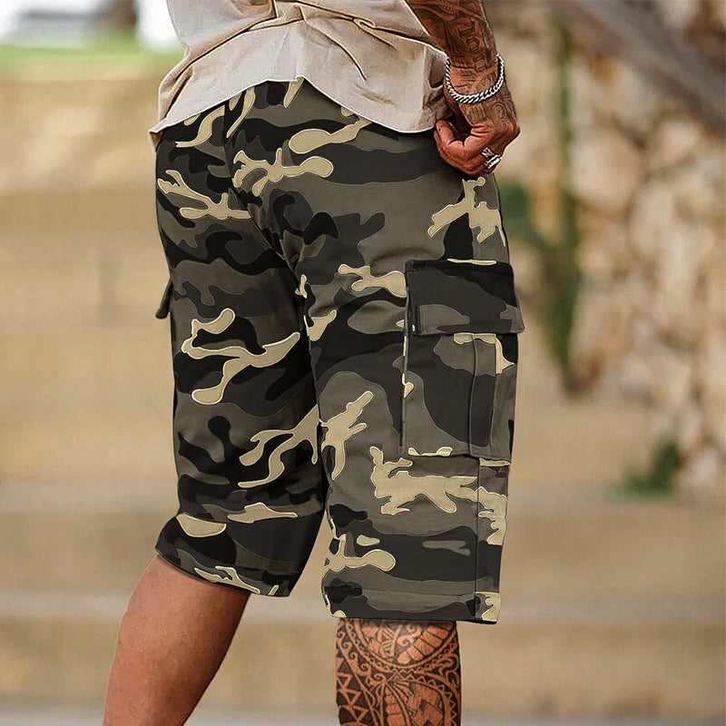 🔥 50% RABATT! 🩳 Herren-Camo-Cargoshorts mit Mehreren Taschen – Strapazierfähig, bequem & praktisch – Perfekt für Outdoor & Freizeit 🏕️