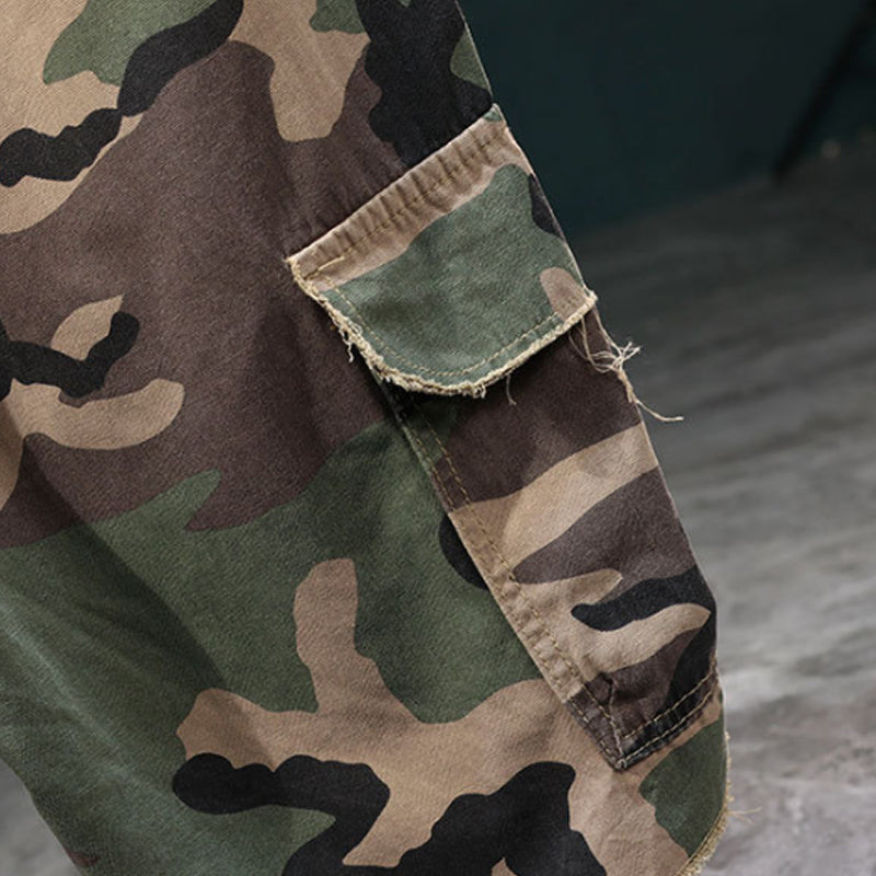 🔥Solange der Vorrat reicht 40 % Rabatt!🎉Men's Studded Camo Cargo ShortsCargoshorts für Herren mit Nieten und Camouflage-Muster