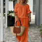 💎 50% RABATT! 💎 2-teiliges Damen-Set – U-Ausschnitt, Weite Hose & Premium-Stoff