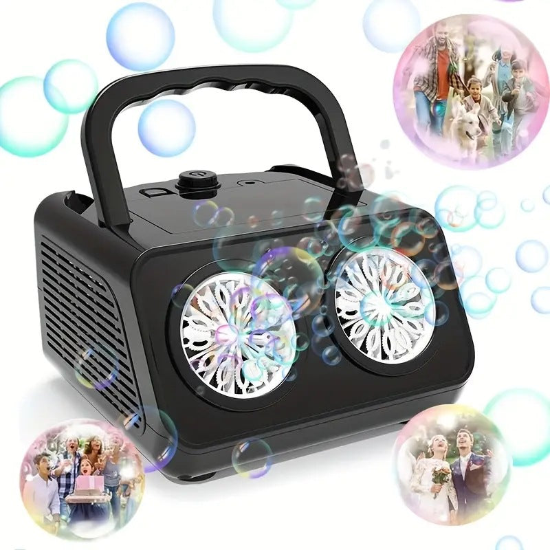 🫧 60% RABATT! ✨ Handgeführte Seifenblasen-Maschine – 26 Löcher, 2000+ Blasen/Min & Magische Lichter für Unvergessliche Partys 🎉