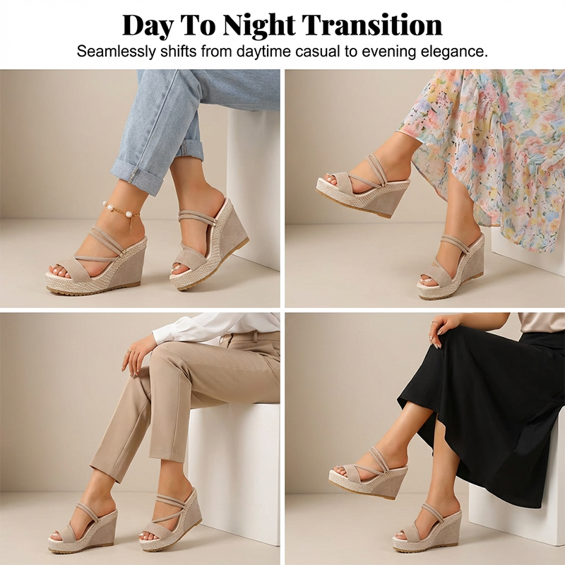 ✨Sommer-Sonderangebot 50% RABATT!👠Damen-Sandalen mit Keilabsatz und hohen Absätzen