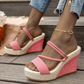 ✨Sommer-Sonderangebot 50% RABATT!👠Damen-Sandalen mit Keilabsatz und hohen Absätzen