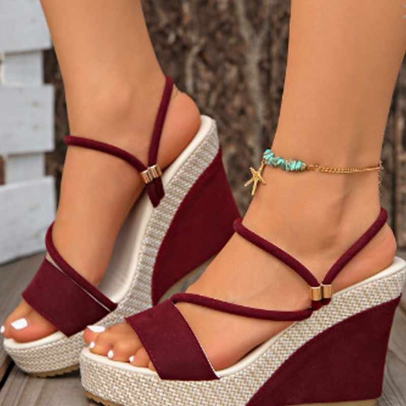 ✨Sommer-Sonderangebot 50% RABATT!👠Damen-Sandalen mit Keilabsatz und hohen Absätzen