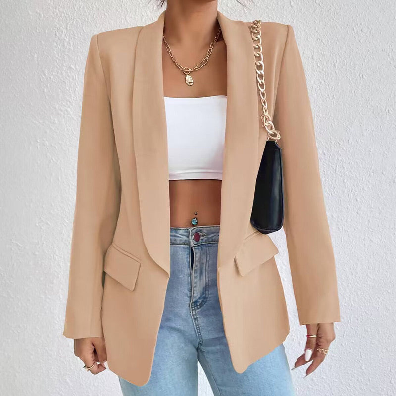 👔✨ 50% RABATT! Einfarbige Anzugjacke für Damen – Klassisch elegant, perfekt für Büro & besondere Anlässe 💼