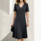 👗✨ 50% RABATT! Elegantes Damenkleid mit V-Ausschnitt & Mesh-Details – Anmutig, feminin & perfekt für festliche Anlässe 💫