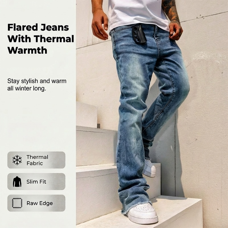 Flare-Jeans im Streetwear-Stil für Herren