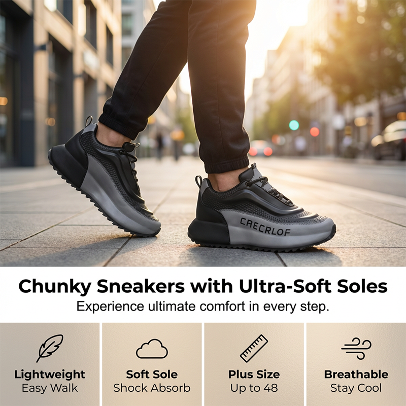 Herren Mode-Sneaker mit dicker Laufsohle