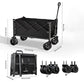 ⌛ Nur noch 3 Tage – 50 % auf alles! ⏰Faltbarer Bollerwagen – Großes Volumen, Outdoor Camping Handwagen, Leicht & Tragbar