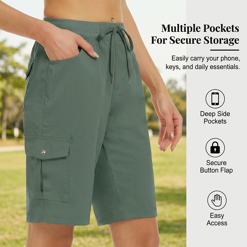 🩳 LIMITIERT 64% RABATT! ✨ Damen Cargo-Shorts – Schnelltrocknend, UPF 50+ & Praktische Taschen 🎒