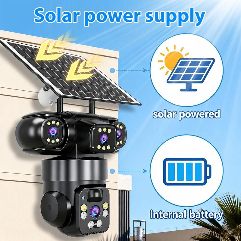 🥳HEISSER SALE 2026🥳💞50.000+ VERKAUFT!👵❤️ Solarbetriebene Mehrwinkel-Überwachungskamra