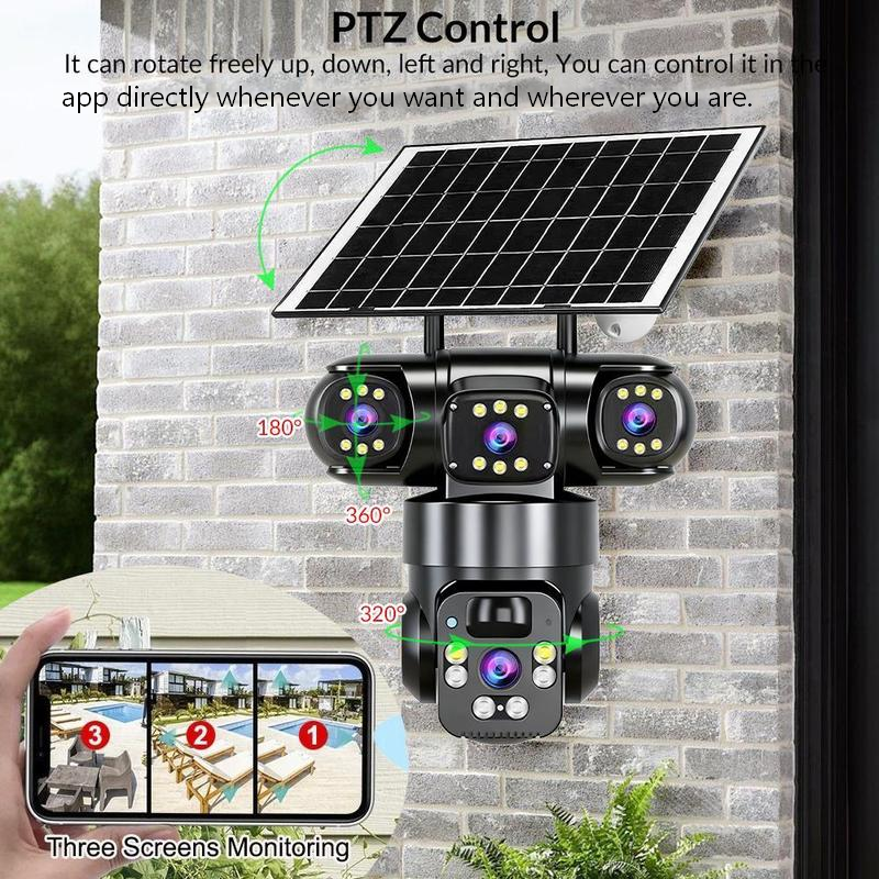 🔎 50% RABATT! 📷 6K 9MP 3-Linsen Outdoor-Kamera – 10x Zoom, 360° PTZ, Farb-Nachtsicht & IP66 wasserdicht – perfekt für Rundumschutz 🛡️