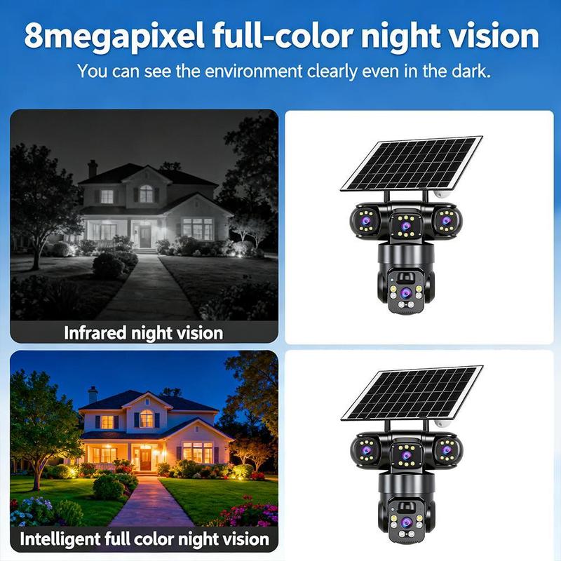 🔎 50% RABATT! 📷 6K 9MP 3-Linsen Outdoor-Kamera – 10x Zoom, 360° PTZ, Farb-Nachtsicht & IP66 wasserdicht – perfekt für Rundumschutz 🛡️