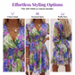 ❤️A-Linien Kleid für Damen – V-Ausschnitt, Blumenmuster, Rüschensaum – luftig & feminin – ideal für Frühling & Sommer🌷👗