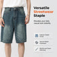 Vintage-Jeansshorts für Herren mit lockerer Passform
