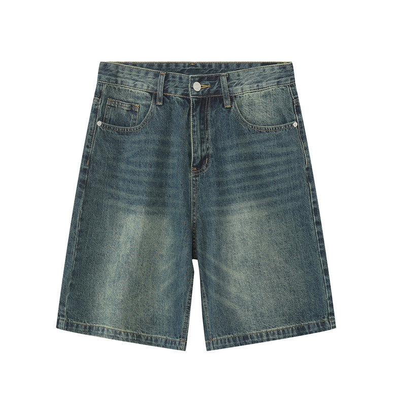 Vintage-Jeansshorts für Herren mit lockerer Passform