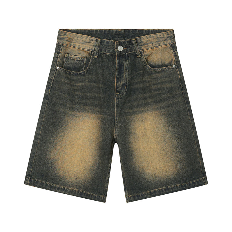 Vintage-Jeansshorts für Herren mit lockerer Passform