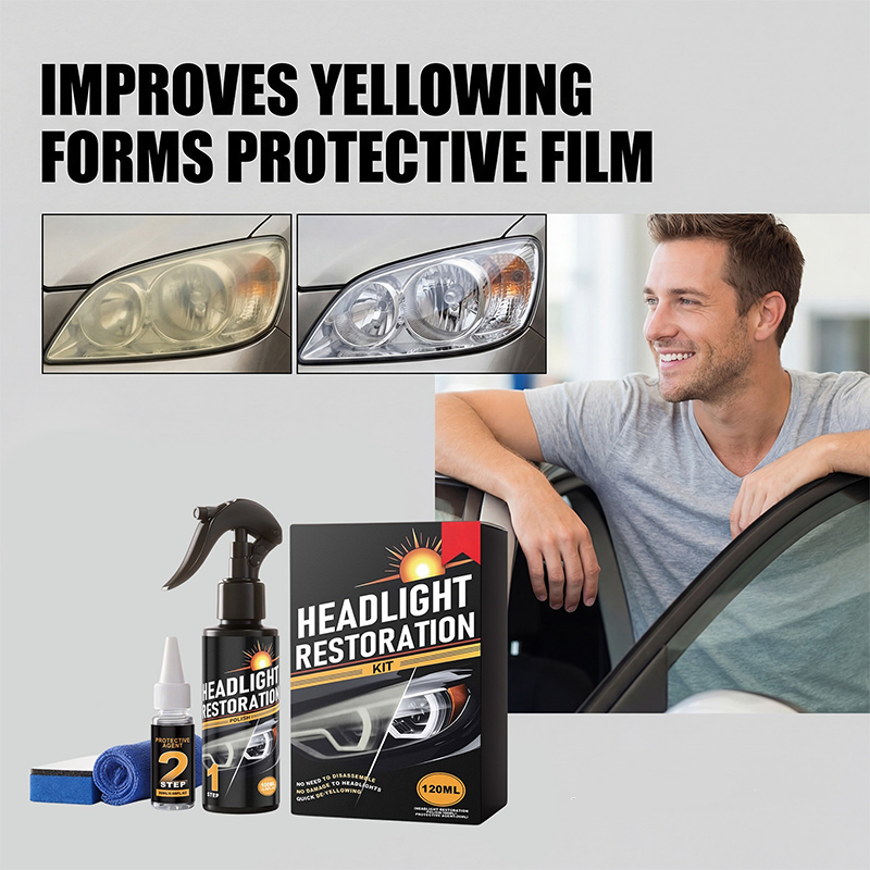 🎁Heißer Verkauf 50% RABATT!! ⚡Professionelles Scheinwerferreinigungs- und -aufbereitungsset