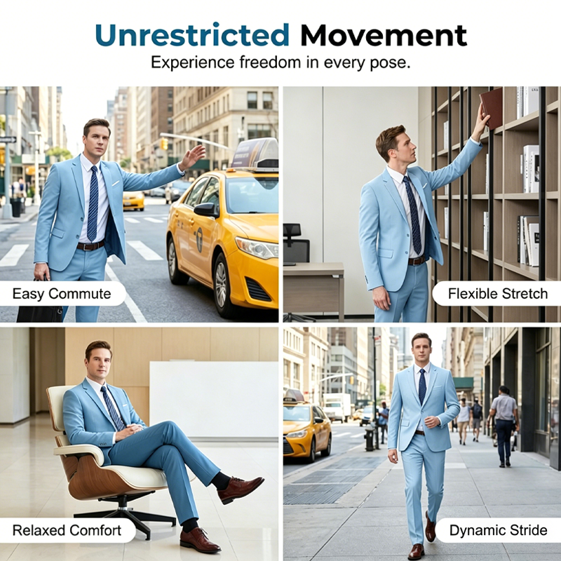 🔥-55% Aktion – Nur solange der Vorrat reicht⏳Zweiteiliges Business-Anzugset für Herren in Modern Fit