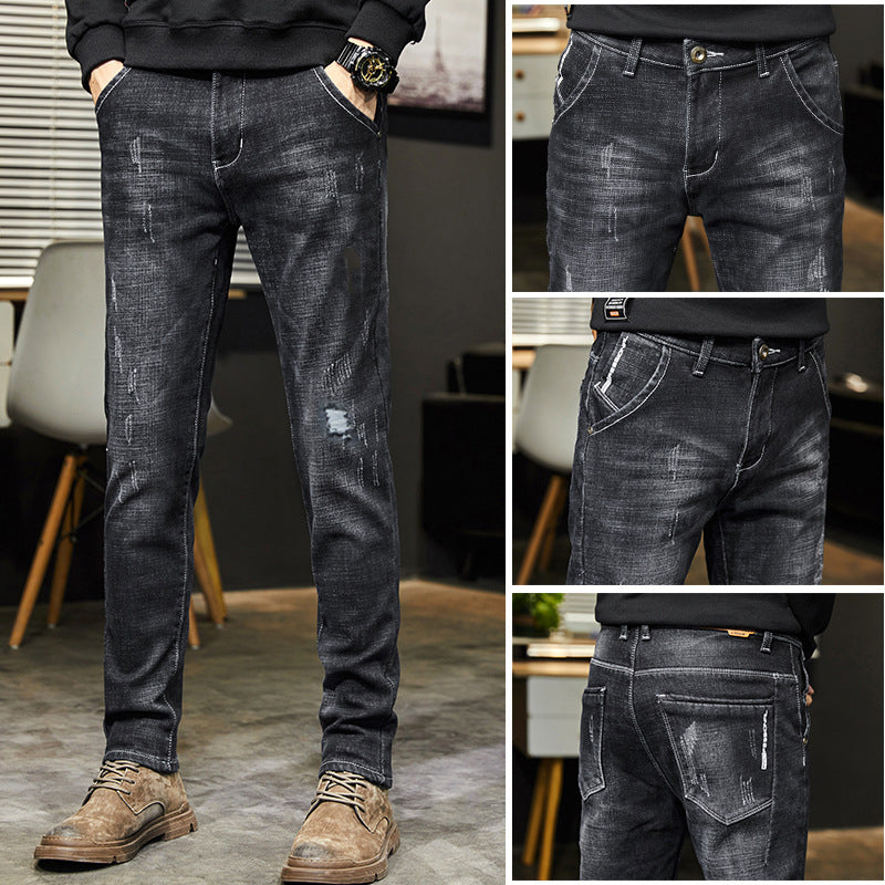Herren Stretch Tapered Denim Jeans