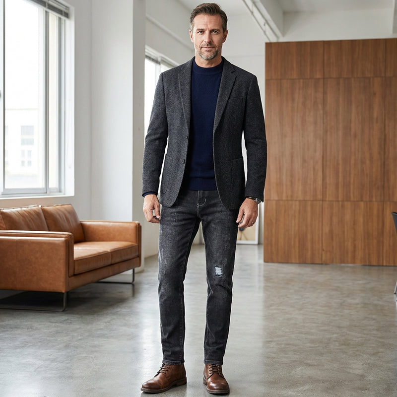 Herren Stretch Tapered Denim Jeans