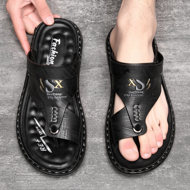 👞 47% RABATT! 🌿 Atmungsaktive Outdoor-Sandalen aus Weichem Leder in Übergrößen für Herren – Bequeme Passform, Rutschfeste Sohle & Ideal Für Lange Spaziergänge 🚶‍♂️