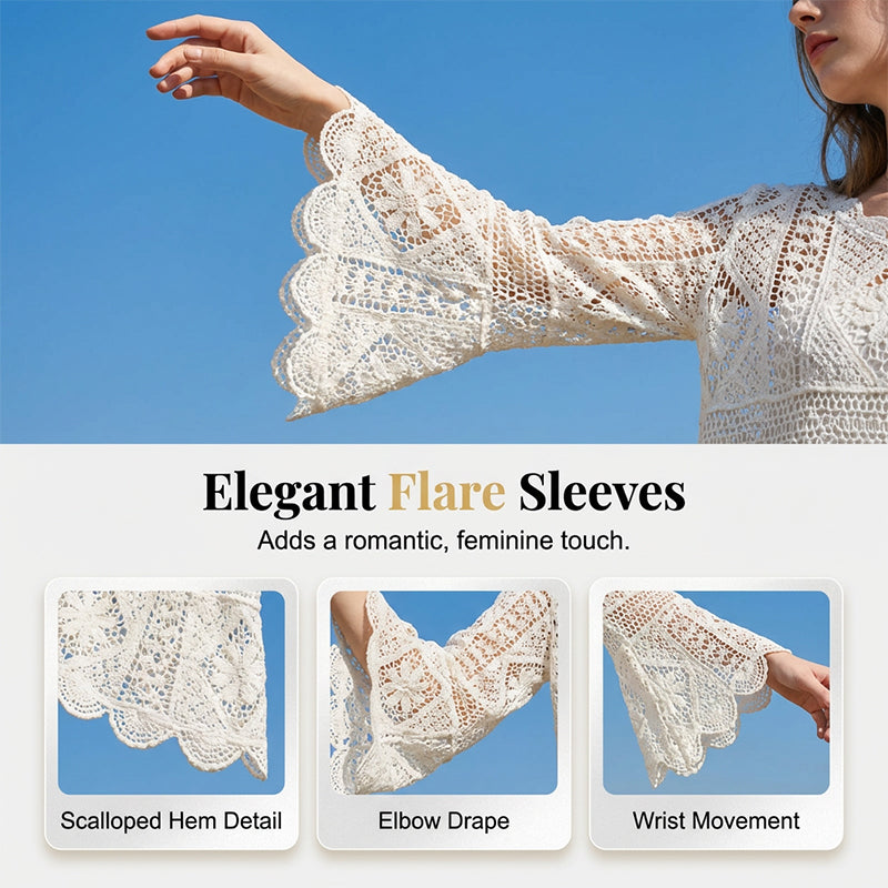 🌸 Traumhafte Spitzenbluse im Vintage-Look für Damen ✨ Klassisch Schön 🎀