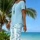 ✨🔥Damen 2-teiliges Set aus asymmetrischer Bluse und Caprihose