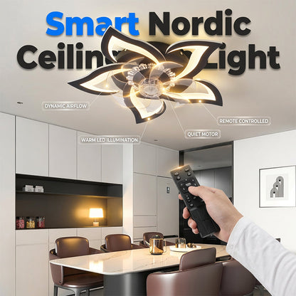 💡 50% RABATT! 🌸 Moderner Blumenförmiger Deckenventilator mit Licht & Fernbedienung – Leiser Betrieb, Elegantes Design & Ideal Für Wohnzimmer & Schlafzimmer 🌀