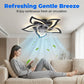 💡 50% RABATT! 🌸 Moderner Blumenförmiger Deckenventilator mit Licht & Fernbedienung – Leiser Betrieb, Elegantes Design & Ideal Für Wohnzimmer & Schlafzimmer 🌀