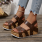 Bequeme Freizeit-Keilabsatz-Sandalen mit Nieten