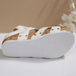 Bequeme Freizeit-Keilabsatz-Sandalen mit Nieten