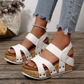 Bequeme Freizeit-Keilabsatz-Sandalen mit Nieten