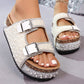 👠Glitzer-Pantoletten für den Sommer: Ergonomisches Fußbett & Brillanter Glanz⭐
