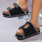 👠Glitzer-Pantoletten für den Sommer: Ergonomisches Fußbett & Brillanter Glanz⭐