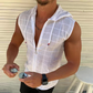 Herren Sommer Ärmellose Zip-Up Hoodie Top