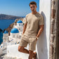 Strukturiertes 2-teiliges Herren-Set – Shirt & Shorts – lässig & sommerlich