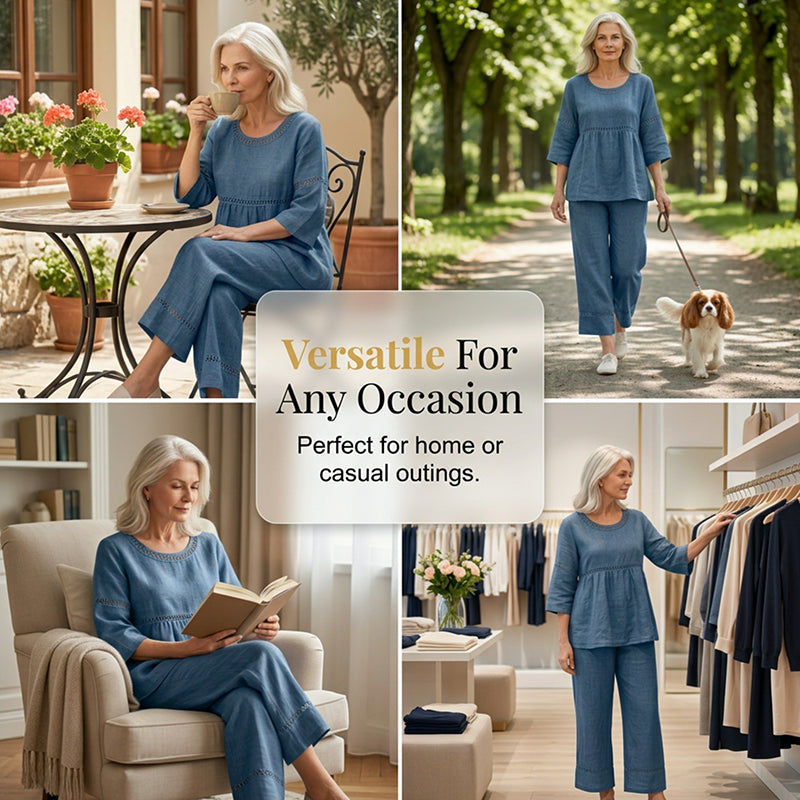 👕👖 2026 HEISSER VERKAUF – 50% RABATT! Figurbetontes Sommer-Chic-Set aus atmungsaktivem Stoff – Über 50K+ verkauft! 🥳