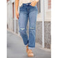 ⏰ 50 % RABATT – Nur für kurze Zeit ✨👖 Damen Jeans mit geradem Bein – Bequeme Passform & Destroyed-Details
