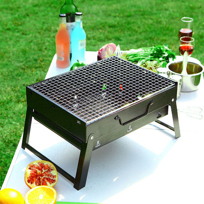 🍖 SPARE 50% 🏕️ Faltbarer tragbarer Grill mit Schublade & Ständer – Kompakt, stabil & perfekt für Camping, Garten & Balkon ✨