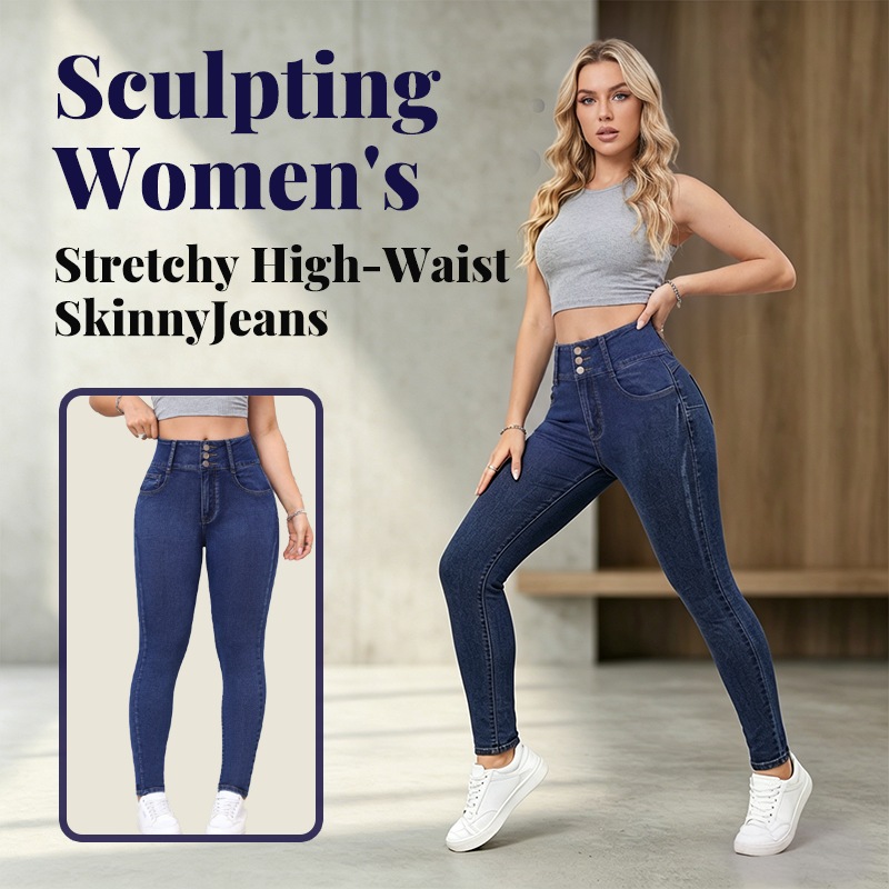 ⏰Limitiertes Sonderangebot👖Damen High-Waist Skinny Jeans mit Stretchanteil – figurbetont, bequem & vielseitig – ideal für Alltag & Freizeit
