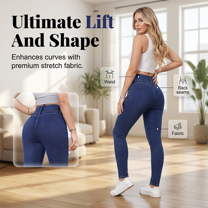 ⏰Limitiertes Sonderangebot👖Damen High-Waist Skinny Jeans mit Stretchanteil – figurbetont, bequem & vielseitig – ideal für Alltag & Freizeit