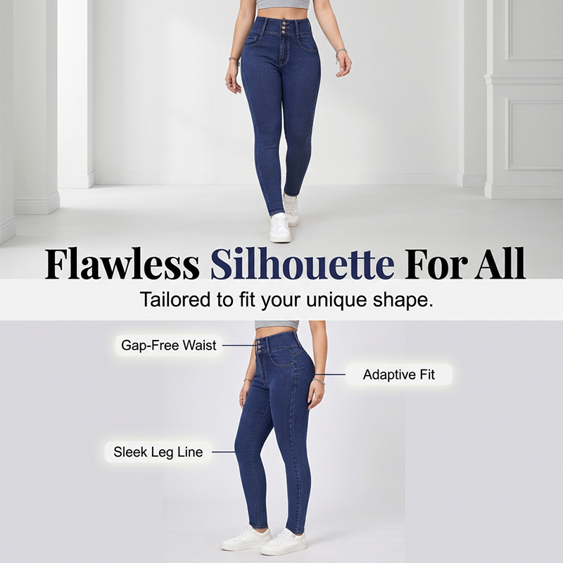 ⏰Limitiertes Sonderangebot👖Damen High-Waist Skinny Jeans mit Stretchanteil – figurbetont, bequem & vielseitig – ideal für Alltag & Freizeit
