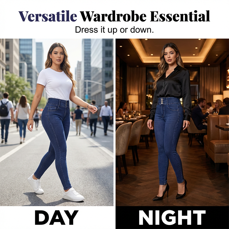 ⏰Limitiertes Sonderangebot👖Damen High-Waist Skinny Jeans mit Stretchanteil – figurbetont, bequem & vielseitig – ideal für Alltag & Freizeit