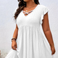 👗 50% RABATT! ⏰ Damenkleid mit V-Ausschnitt & Rüschenbesatz – inklusive kostenloser Halskette – Romantischer Look, leichter Stoff & perfekt für Frühling, Sommer oder besondere Anlässe 🌸