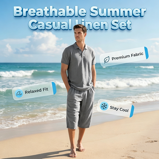 🔥👔 50% RABATT! Herren Leinen-Set – Hemd + Hose, luftig, bequem, vielseitig – ideal für Sommer, Büro & Freizeit. 🌿💨