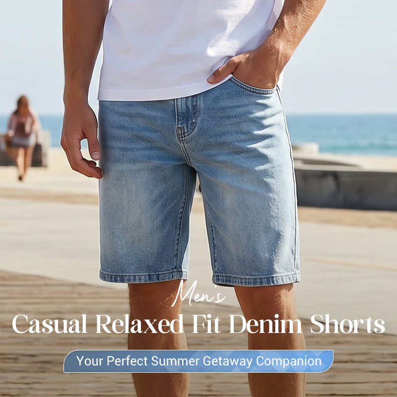 👖 50% RABATT! ☀️ Herren Denim-Shorts mit lässiger, lockerer Passform – Bequem, strapazierfähig & vielseitig für Sommer & Freizeit 🌊