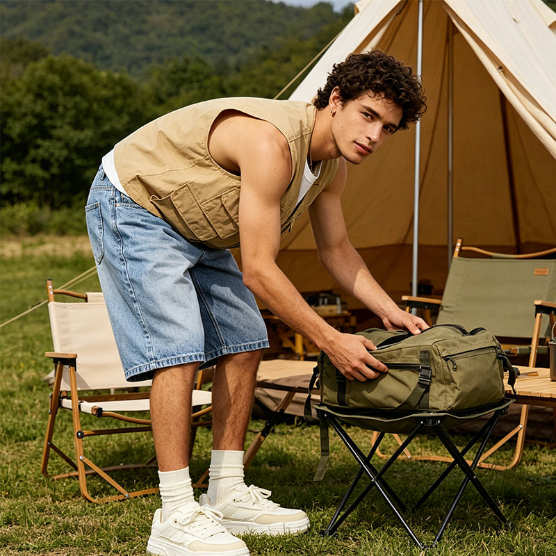 Lässige Jeansshorts für Herren mit weitem Bein
