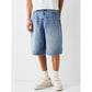 Lässige Jeansshorts für Herren mit weitem Bein
