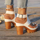 👡 BEFRISTETES ANGEBOT – 50% RABATT! ✨ Plateau-Sandalen – Blockabsatz, Knöchelriemen, grobes Profil ✨