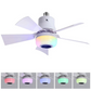 🍃Intelligenter Deckenventilator mit RGB-Beleuchtung & Bluetooth-Lautsprecher - 3 Stufen, Fernbedienung & E27-Sockel
